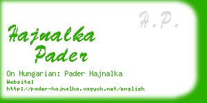 hajnalka pader business card